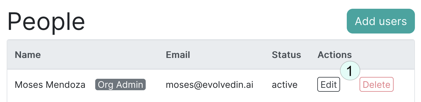 Access a user's settings