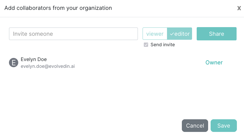 Add collaborators view