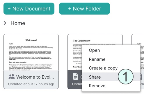 Share from Context Menu