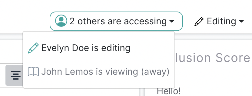 Live Users Dropdown