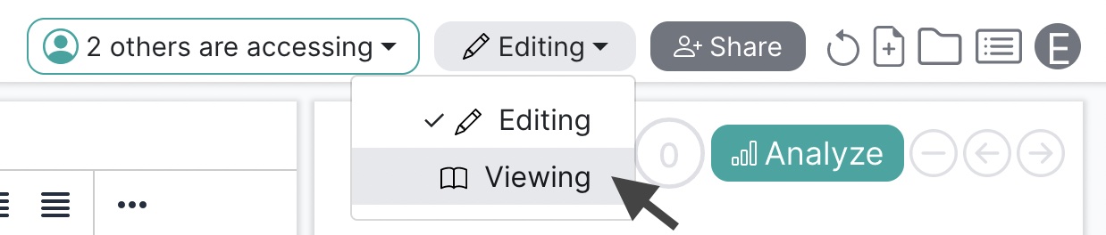 Access Mode Dropdown