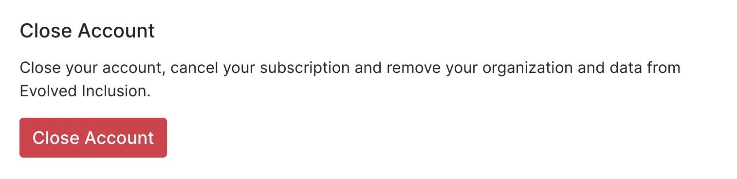 Cancel subscription button