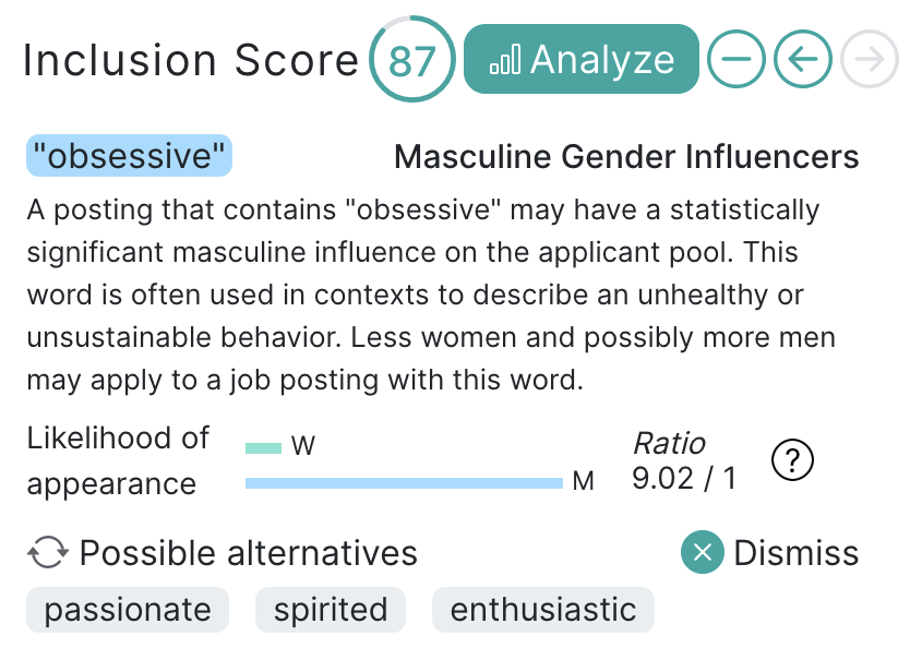 Highlighting the dismiss button